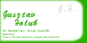 gusztav holub business card